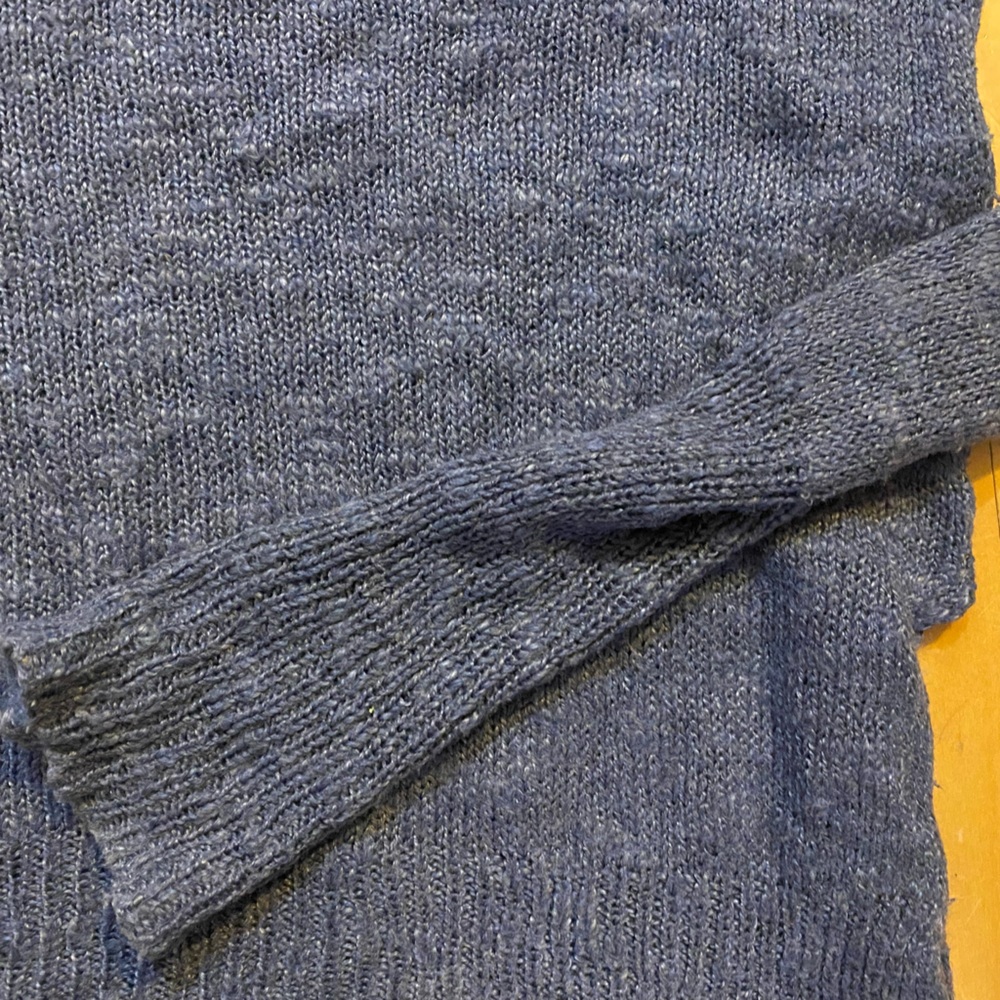Holister Slate Blue Cotton Ramie Sweater - Picture 3 of 4